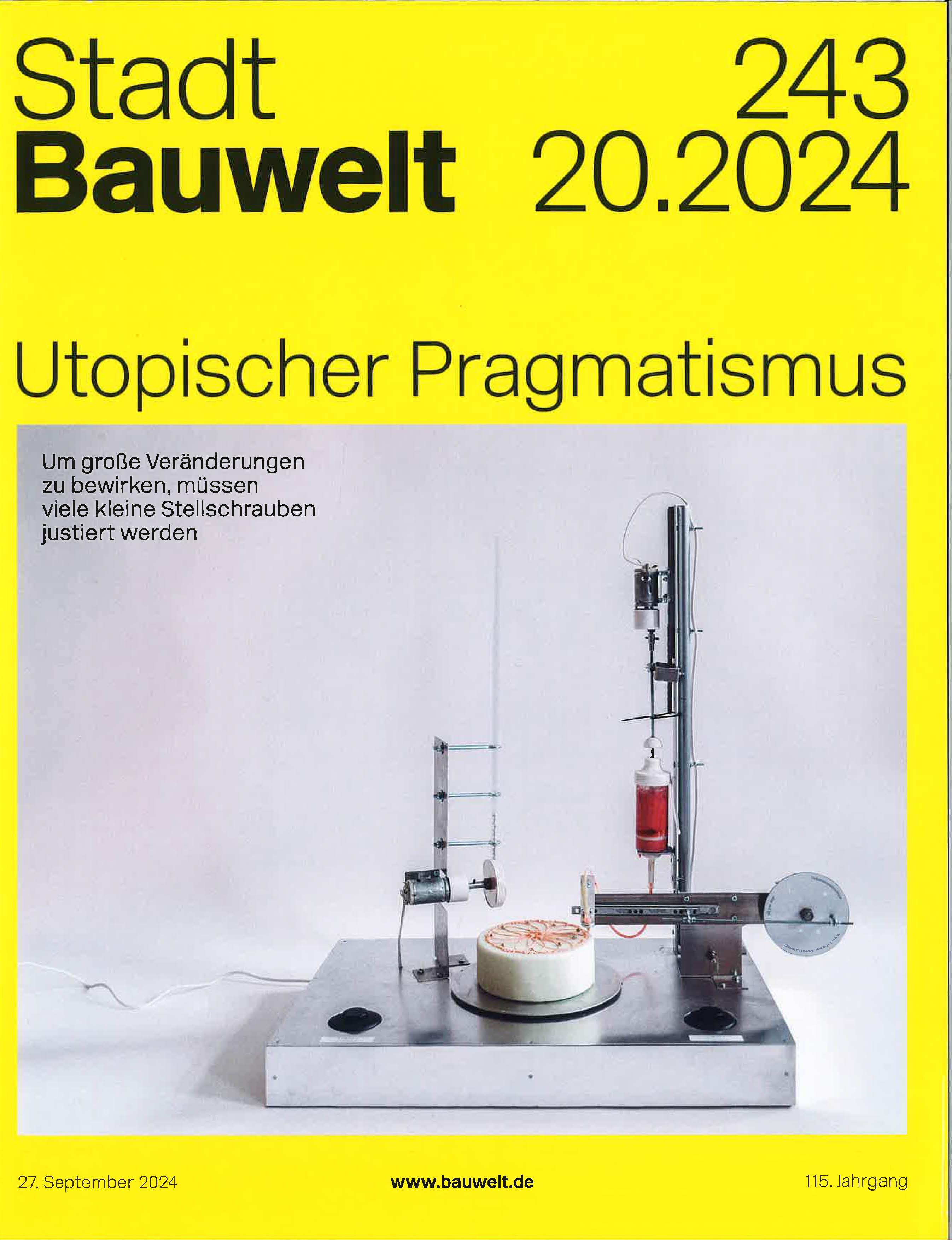 Cover Bauwelt #243 Utopischer Pragmatismus. 